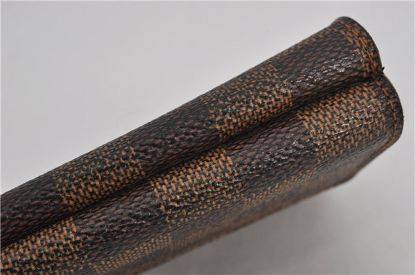 Auth Louis Vuitton Damier Porte Monnaie Billet Carte Credit N61652 Wallet 1452F