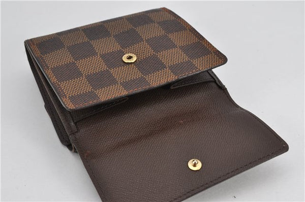 Auth Louis Vuitton Damier Porte Monnaie Billet Carte Credit N61652 Wallet 1452F