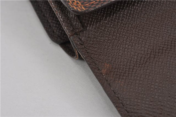 Auth Louis Vuitton Damier Porte Monnaie Billet Carte Credit N61652 Wallet 1452F