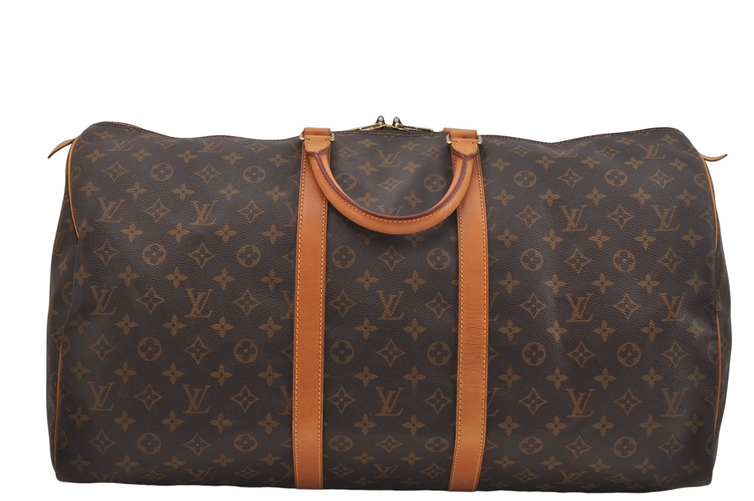 Authentic Louis Vuitton Monogram Keepall 55 Travel Boston Bag M41424 LV 1453E