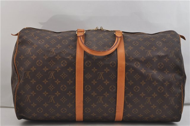 Authentic Louis Vuitton Monogram Keepall 55 Travel Boston Bag M41424 LV 1453E