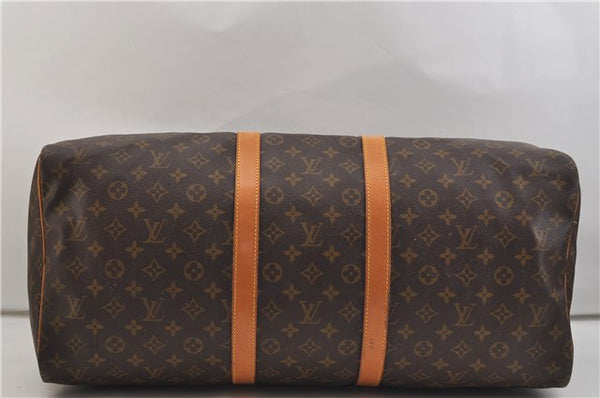 Authentic Louis Vuitton Monogram Keepall 55 Travel Boston Bag M41424 LV 1453E