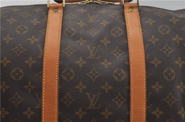 Authentic Louis Vuitton Monogram Keepall 55 Travel Boston Bag M41424 LV 1453E