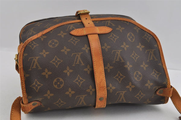 Authentic Louis Vuitton Monogram Saumur 30 Shoulder Cross Bag M42256 LV 1454I
