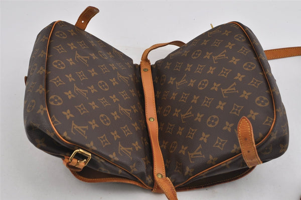 Authentic Louis Vuitton Monogram Saumur 30 Shoulder Cross Bag M42256 LV 1454I