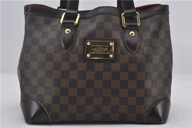 Authentic Louis Vuitton Damier Hampstead PM Shoulder Tote Bag N51205 LV 1455E