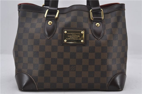 Authentic Louis Vuitton Damier Hampstead PM Shoulder Tote Bag N51205 LV 1455E