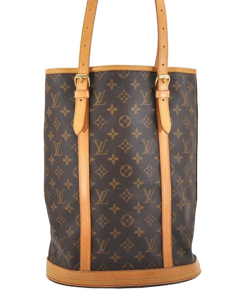 Authentic Louis Vuitton Monogram Bucket GM Shoulder Tote Bag M42236 Junk 1455I