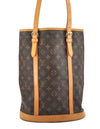 Authentic Louis Vuitton Monogram Bucket GM Shoulder Tote Bag M42236 Junk 1455I