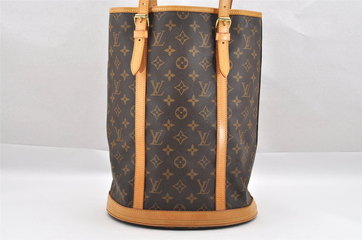 Authentic Louis Vuitton Monogram Bucket GM Shoulder Tote Bag M42236 Junk 1455I