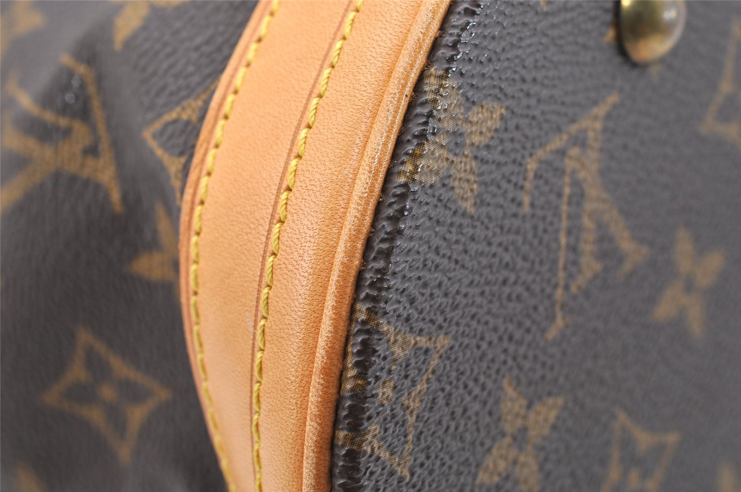 Authentic Louis Vuitton Monogram Bucket GM Shoulder Tote Bag M42236 Junk 1455I