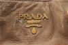 Authentic PRADA 2Way Shoulder Tote Hand Bag Leather Beige 1456D