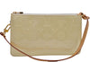 Authentic Louis Vuitton Vernis Lexington Hand Pouch Purse Ivory M91345 LV 1456E