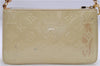 Authentic Louis Vuitton Vernis Lexington Hand Pouch Purse Ivory M91345 LV 1456E