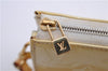 Authentic Louis Vuitton Vernis Lexington Hand Pouch Purse Ivory M91345 LV 1456E