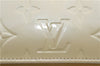 Authentic Louis Vuitton Vernis Lexington Hand Pouch Purse Ivory M91345 LV 1456E