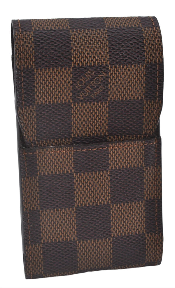 Authentic Louis Vuitton Damier Etui Cigarette Case N63024 LV 1456F