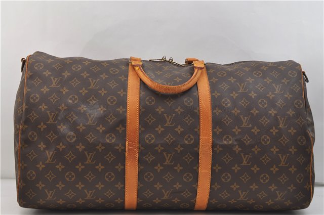Auth Louis Vuitton Monogram Keepall Bandouliere 60 Boston Bag M41412 LV 1457E