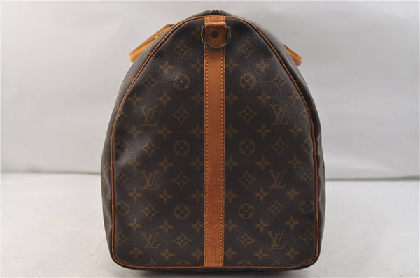 Auth Louis Vuitton Monogram Keepall Bandouliere 60 Boston Bag M41412 LV 1457E