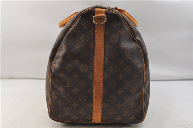Auth Louis Vuitton Monogram Keepall Bandouliere 60 Boston Bag M41412 LV 1457E