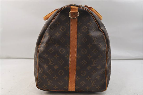 Auth Louis Vuitton Monogram Keepall Bandouliere 60 Boston Bag M41412 LV 1457E