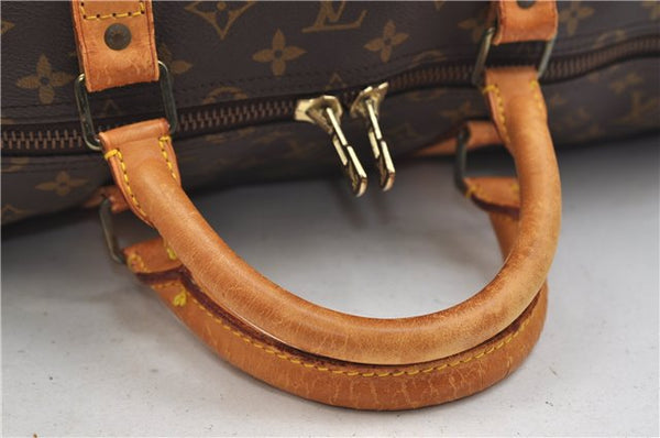 Auth Louis Vuitton Monogram Keepall Bandouliere 60 Boston Bag M41412 LV 1457E