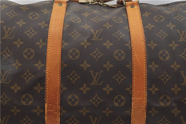 Auth Louis Vuitton Monogram Keepall Bandouliere 60 Boston Bag M41412 LV 1457E