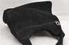 Authentic GUCCI Vintage Shoulder Hand Bag Purse Suede Black Junk 1458G