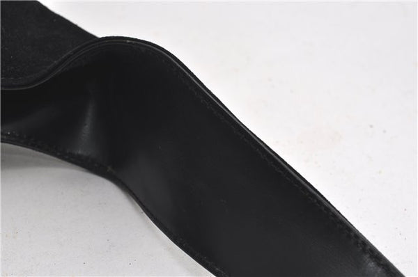 Authentic GUCCI Vintage Shoulder Hand Bag Purse Suede Black Junk 1458G