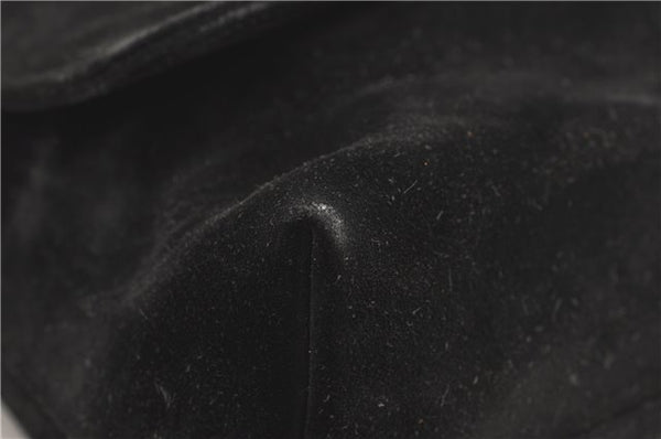 Authentic GUCCI Vintage Shoulder Hand Bag Purse Suede Black Junk 1458G