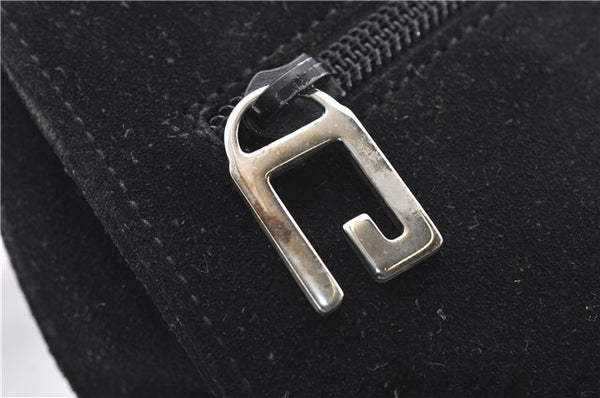Authentic GUCCI Vintage Shoulder Hand Bag Purse Suede Black Junk 1458G