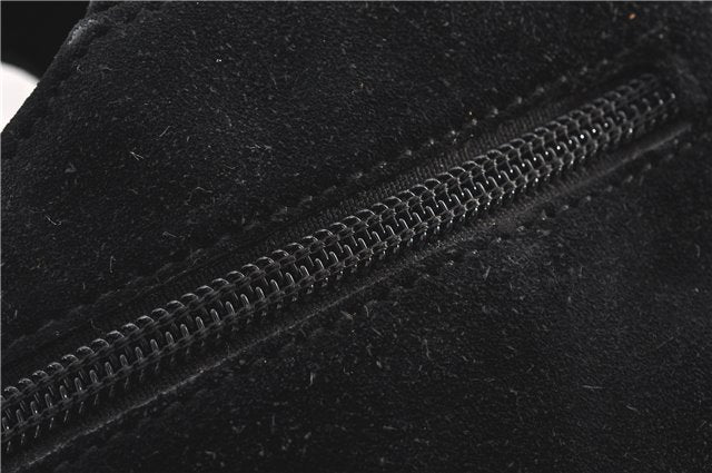 Authentic GUCCI Vintage Shoulder Hand Bag Purse Suede Black Junk 1458G