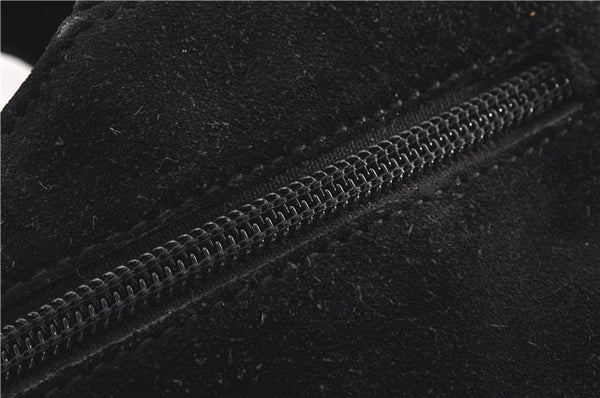 Authentic GUCCI Vintage Shoulder Hand Bag Purse Suede Black Junk 1458G