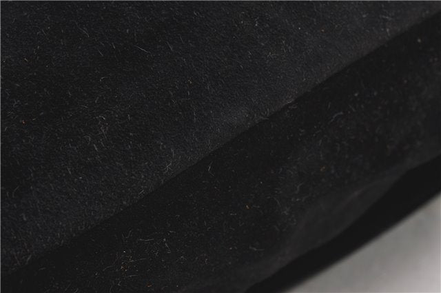 Authentic GUCCI Vintage Shoulder Hand Bag Purse Suede Black Junk 1458G