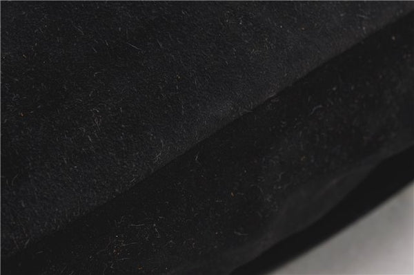 Authentic GUCCI Vintage Shoulder Hand Bag Purse Suede Black Junk 1458G