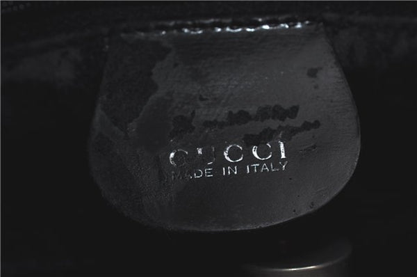 Authentic GUCCI Vintage Shoulder Hand Bag Purse Suede Black Junk 1458G