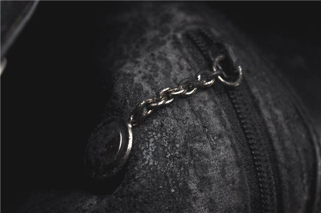 Authentic GUCCI Vintage Shoulder Hand Bag Purse Suede Black Junk 1458G