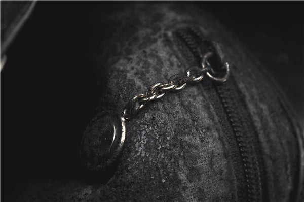 Authentic GUCCI Vintage Shoulder Hand Bag Purse Suede Black Junk 1458G