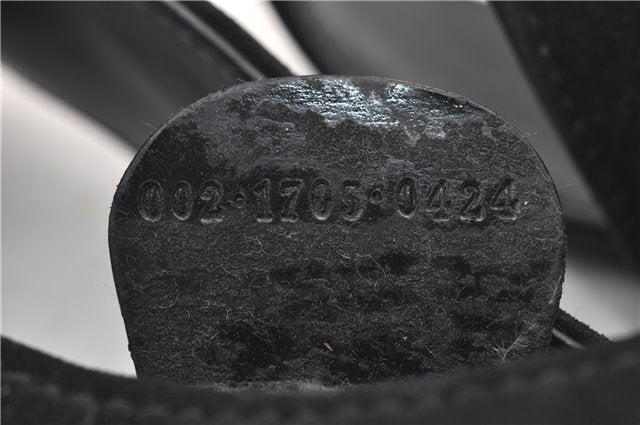 Authentic GUCCI Vintage Shoulder Hand Bag Purse Suede Black Junk 1458G