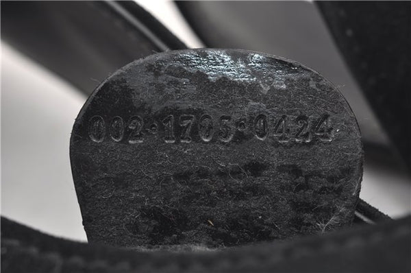 Authentic GUCCI Vintage Shoulder Hand Bag Purse Suede Black Junk 1458G