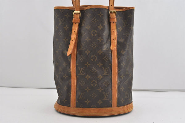Authentic Louis Vuitton Monogram Bucket GM Shoulder Tote Bag M42236 Junk 1458I