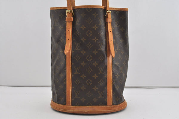 Authentic Louis Vuitton Monogram Bucket GM Shoulder Tote Bag M42236 Junk 1458I