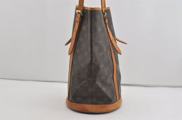 Authentic Louis Vuitton Monogram Bucket GM Shoulder Tote Bag M42236 Junk 1458I