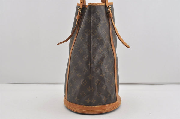 Authentic Louis Vuitton Monogram Bucket GM Shoulder Tote Bag M42236 Junk 1458I