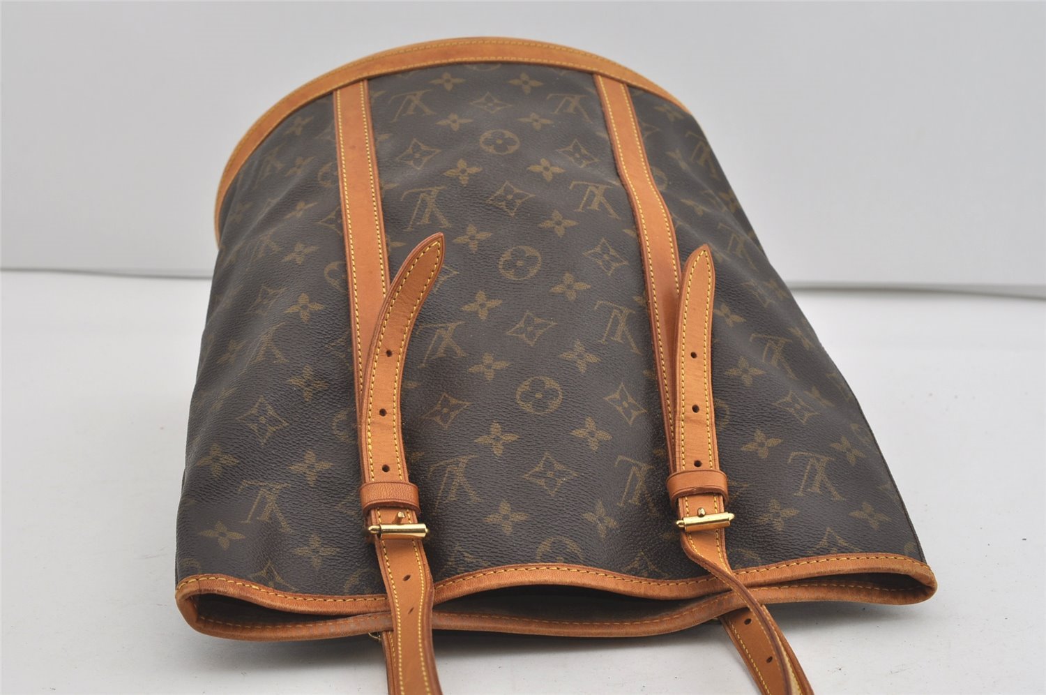 Authentic Louis Vuitton Monogram Bucket GM Shoulder Tote Bag M42236 Junk 1458I