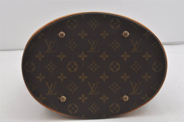 Authentic Louis Vuitton Monogram Bucket GM Shoulder Tote Bag M42236 Junk 1458I