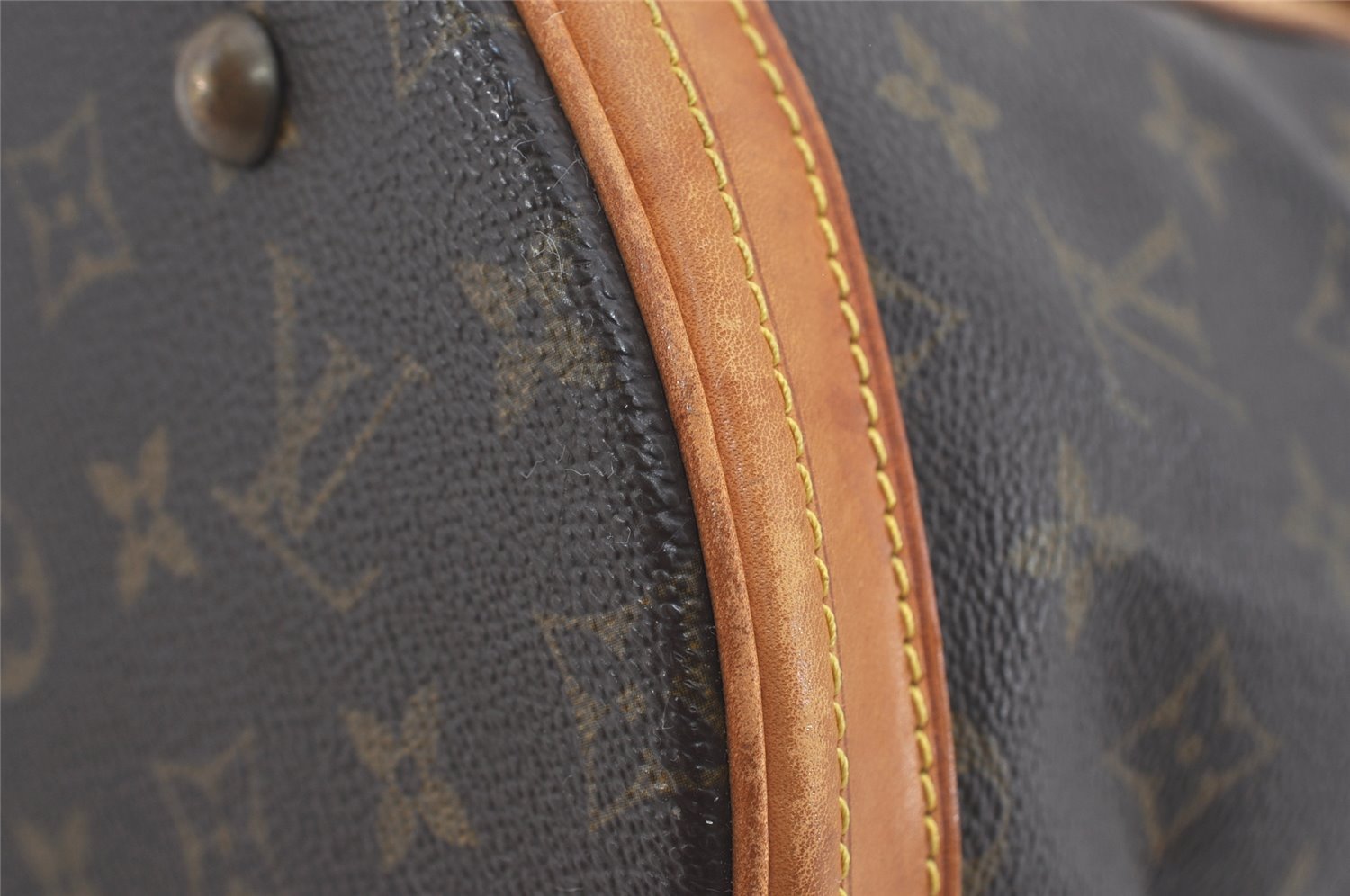 Authentic Louis Vuitton Monogram Bucket GM Shoulder Tote Bag M42236 Junk 1458I