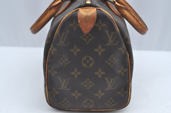 Authentic Louis Vuitton Monogram Speedy 25 Boston Hand Bag M41528 LV 1460I