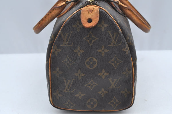 Authentic Louis Vuitton Monogram Speedy 25 Boston Hand Bag M41528 LV 1460I