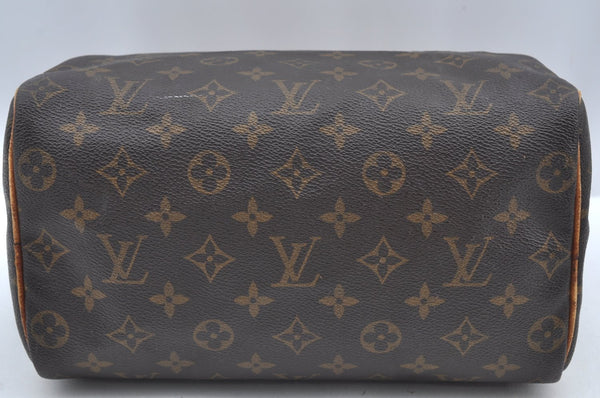 Authentic Louis Vuitton Monogram Speedy 25 Boston Hand Bag M41528 LV 1460I